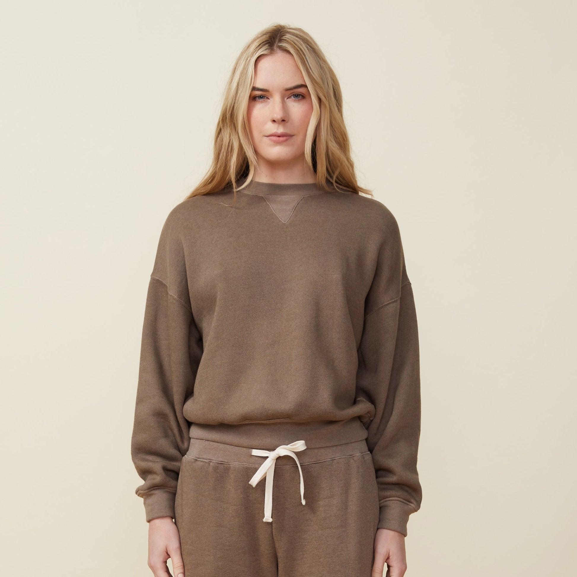 Teddy Fleece Crew Neck Sweatshirt