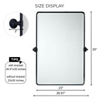 TEHOME Woodvale Rectangle Vertical Metal Wall Mirrors