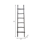 Sagebrook Home Rustic 6ft Tall Blanket Ladder, Decorative Freestanding Ladder For Storage - 19 x 2 x 76
