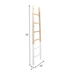Sagebrook Home Rustic 6ft Tall Blanket Ladder, Decorative Freestanding Ladder For Storage - 19 x 2 x 76