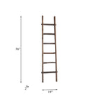 Sagebrook Home Rustic 6ft Tall Blanket Ladder, Decorative Freestanding Ladder For Storage - 19 x 2 x 76