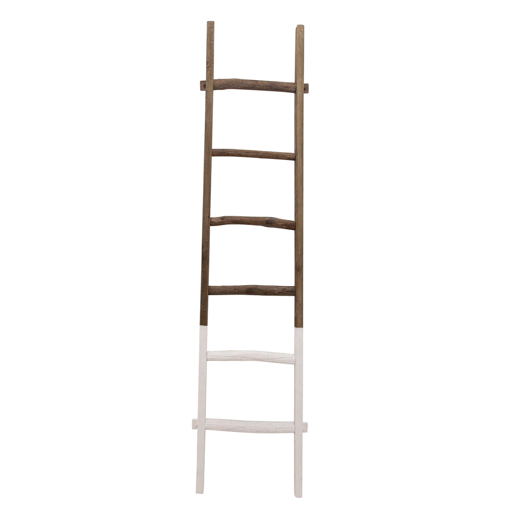 Sagebrook Home Rustic 6ft Tall Blanket Ladder, Decorative Freestanding Ladder For Storage - 19 x 2 x 76