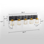 Modern Dimmable Crystal Bathroom Vanity Light Wall Sconces with Crystal Shades