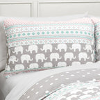 Taylor & Olive Ever-Tru Elephant Stripe 5-piece Quilt Set