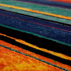 The Curated Nomad Sultan Multicolor Striped Boho Area Rug