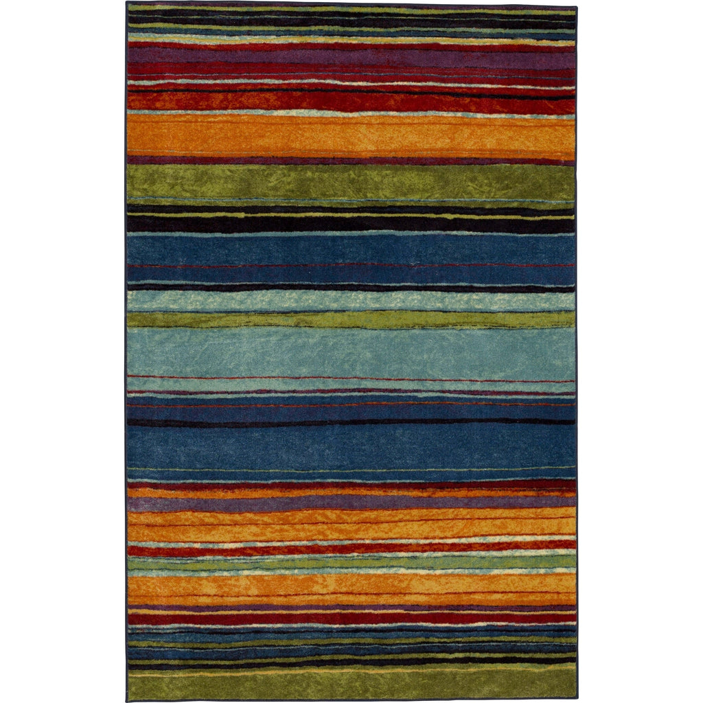 The Curated Nomad Sultan Multicolor Striped Boho Area Rug