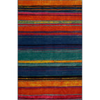 The Curated Nomad Sultan Multicolor Striped Boho Area Rug