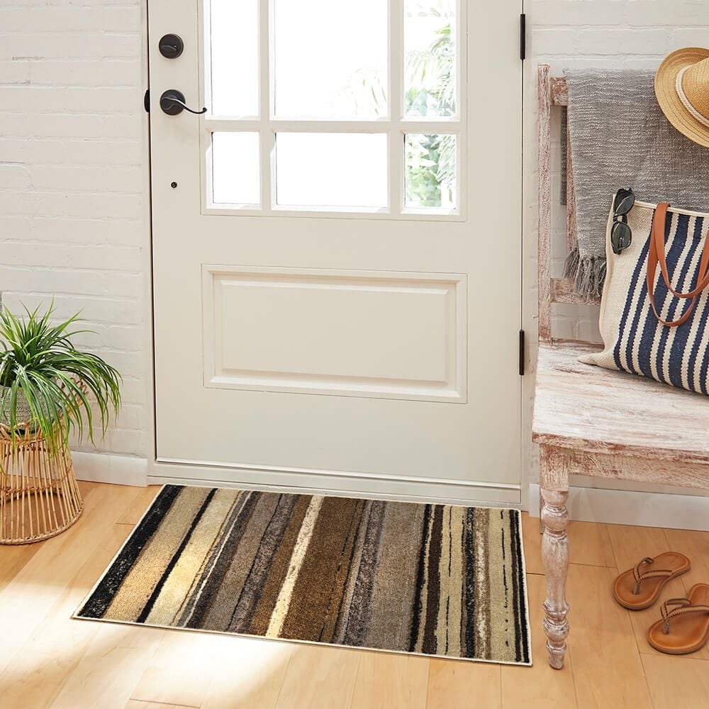 The Curated Nomad Sultan Multicolor Striped Boho Area Rug