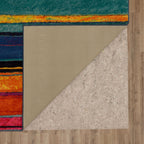 The Curated Nomad Sultan Multicolor Striped Boho Area Rug