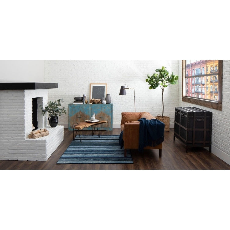 The Curated Nomad Sultan Multicolor Striped Boho Area Rug