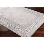 Livabliss Tiffany Grey Bohemian Border Area Rug
