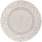 Livabliss Tiffany Grey Bohemian Border Area Rug