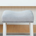 The Gray Barn Barish Backless Saddle Seat Counter Stools (Set of 2)