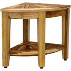 The Original Kai Corner Teak Shower Bench