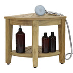 The Original Kai Corner Teak Shower Bench