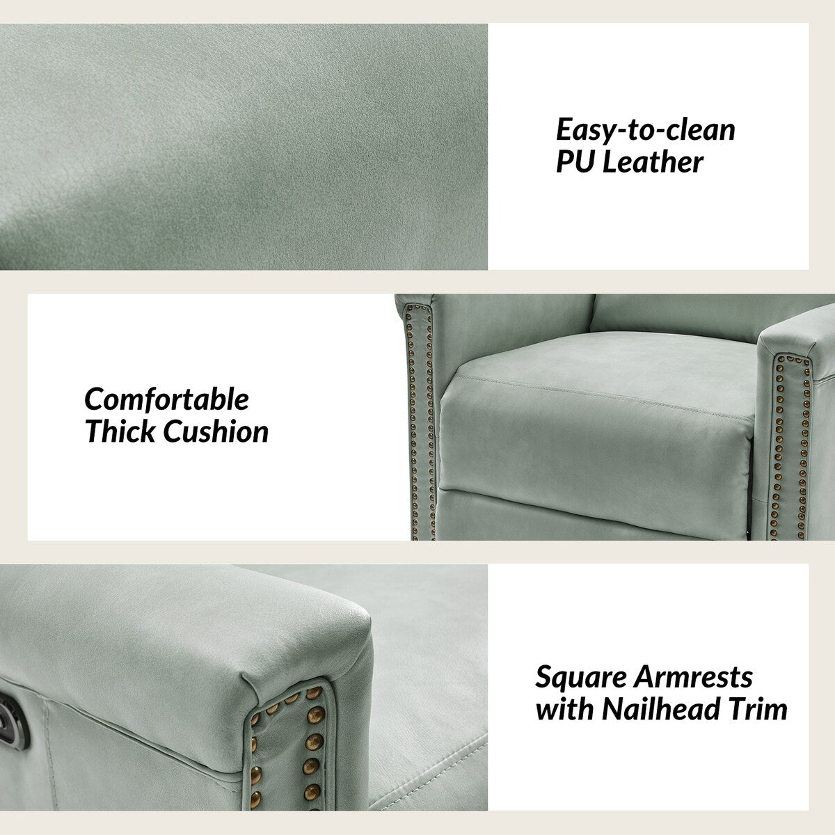 Tobias Traditional Swivel And Rocker Power Recliner Set of 2 by HULALA HOME