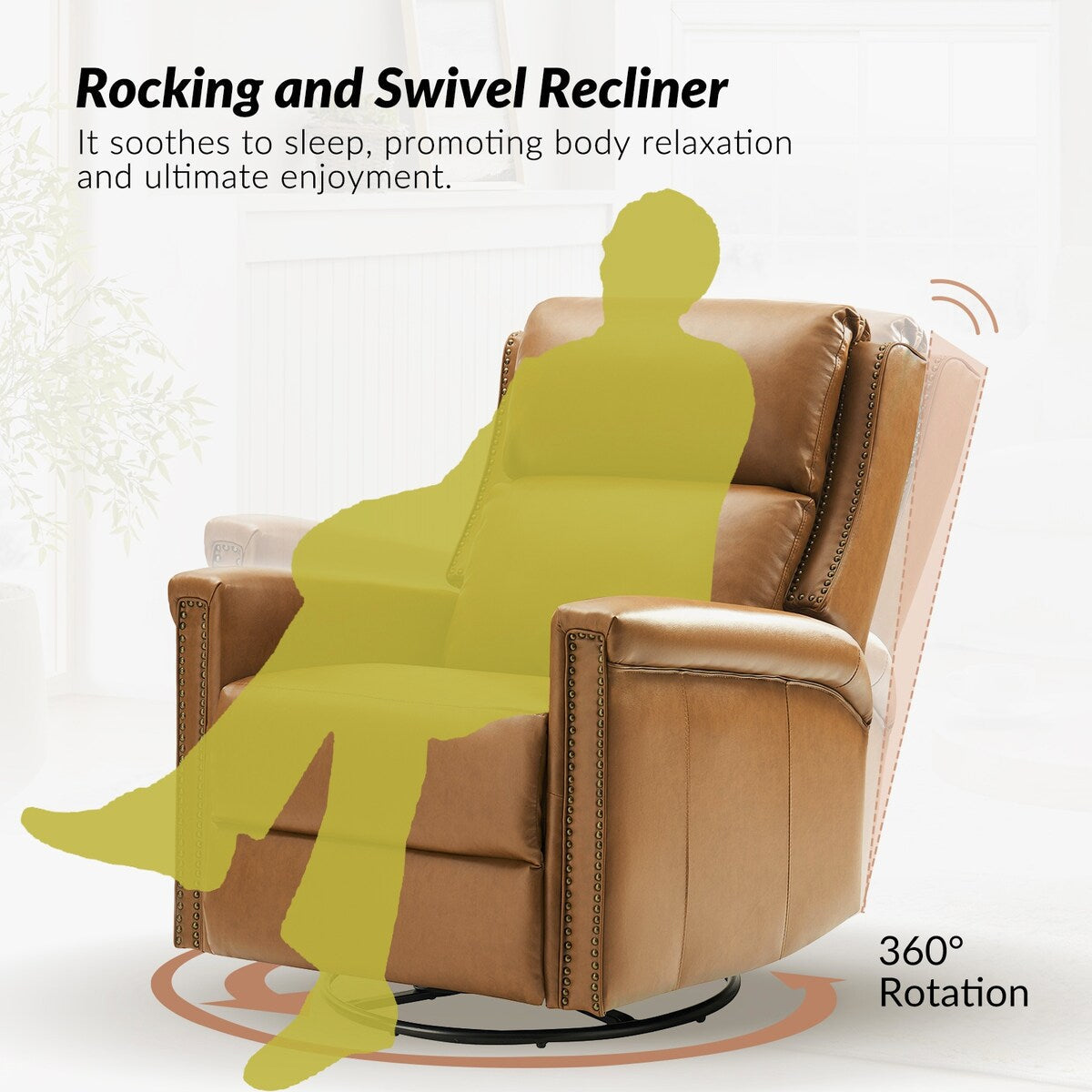 Tobias Traditional Swivel And Rocker Power Recliner Set of 2 by HULALA HOME