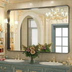 TokeShimi Modern Metal Frame Bathroom Vanity Wall Mirror