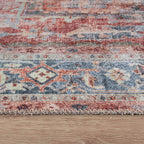 Traditional Distressed Machine Washable Area Rug