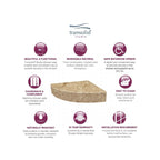 Transolid Studio 14-In X 14-In Solid Surface Wall-Mount Corner Shower Seat - 14.5 x 14.25 x 3