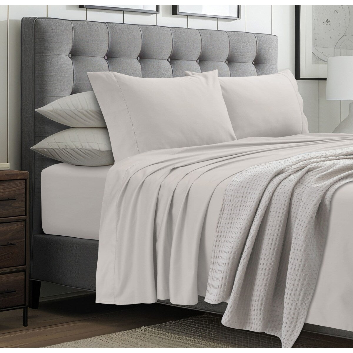 Tribeca Living 1000 Thread Count Egyptian Cotton Extra Deep Pocket Bed Sheet Set