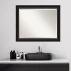 Beveled Bathroom Wall Mirror - Trio Oil Rubbed Bronze Frame - Trio Oil Rubbed Bronze