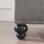 Tufted Storage Ottoman Bench, Rectangular Footstool