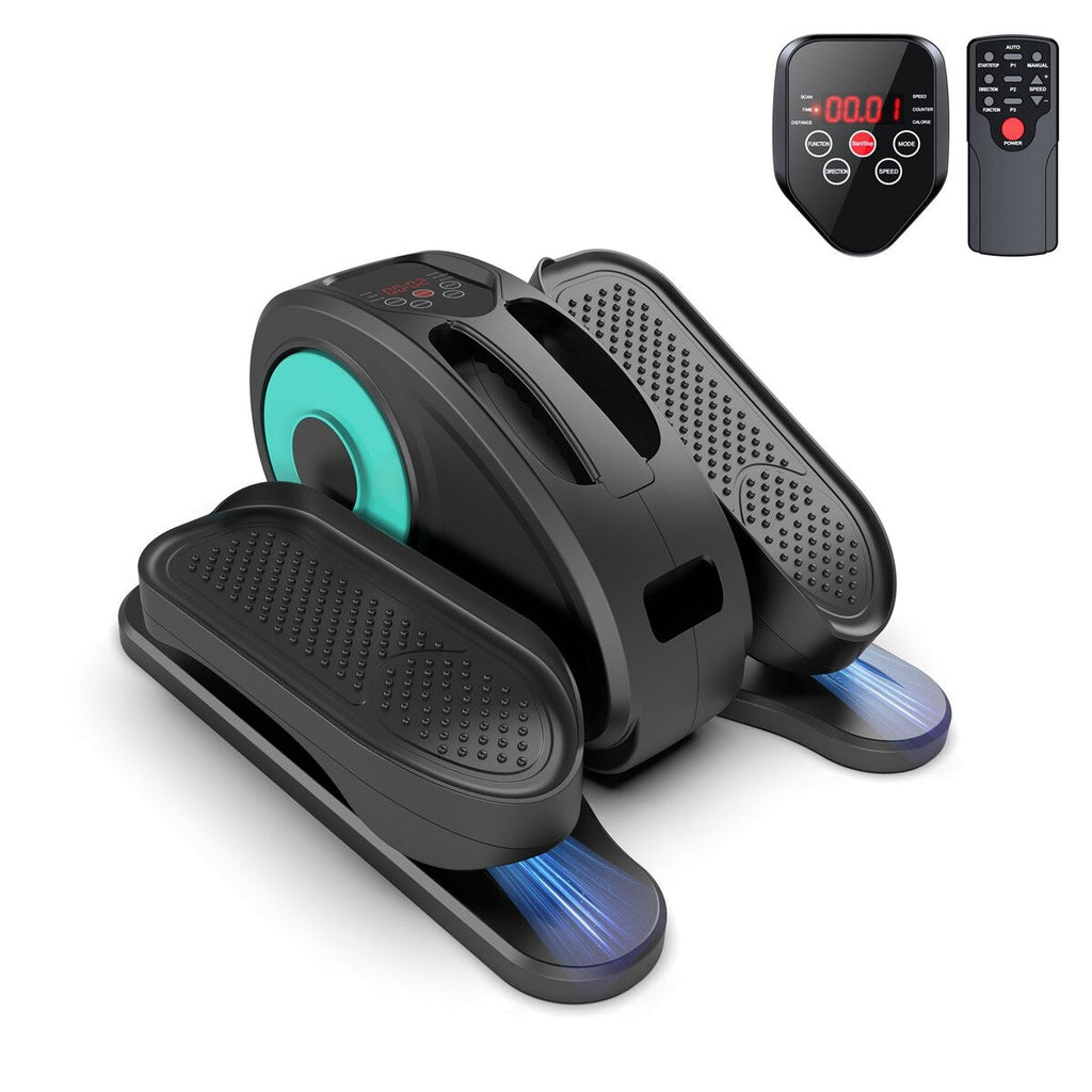 Under Desk Elliptical Machine, Elliptical Trainer with Remote Control Seated Pedal Exerciser for Seniors Adults and Teens