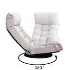 Upholstered Armless Recliner Set with Ottoman and Adjustable Headrest