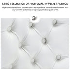 Upholstered Tufted Velvet Dining Chair with Solid Wood Legs Set of 6