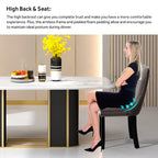 Upholstered Tufted Velvet Dining Chair with Solid Wood Legs Set of 6