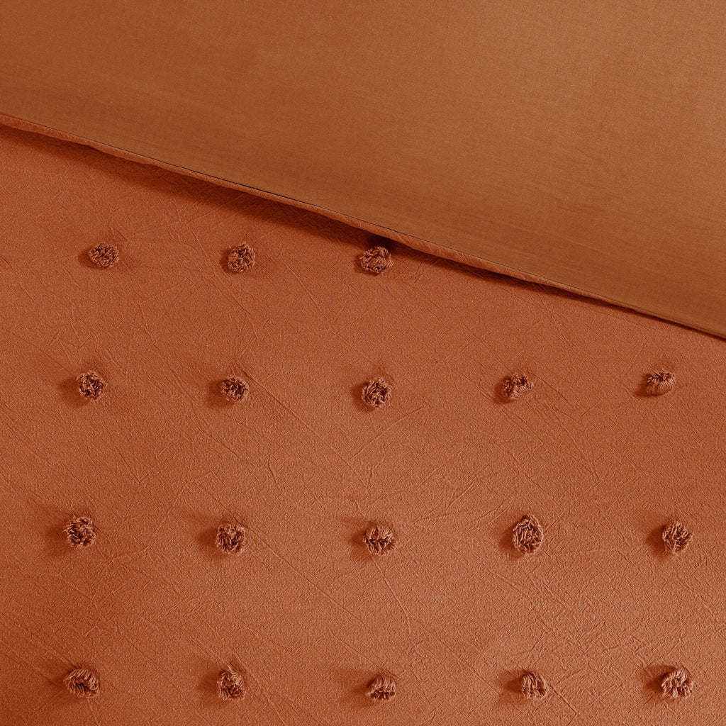 Intelligent Design Maize Cotton Jacquard Duvet Cover Set with Euro Shams and Throw Pillows