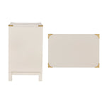 Valoria 3-Drawer Gold Accent Nightstand