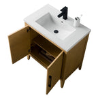 Vanity Art 20 or 24 or 30 Single Sink Bathroom Vanity Cabinet with Ceramic Top
