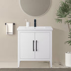 Vanity Art 20 or 24 or 30 Single Sink Bathroom Vanity Cabinet with Ceramic Top