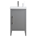 Vanity Art 20 or 24 or 30 Single Sink Bathroom Vanity Cabinet with Ceramic Top