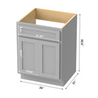 Vanity Art 24-inch Solid Wood Single Sink Bathroom Vanity Cabinet