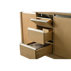 Vanity Art Bathroom Vanity with Ceramic Sink and Engineered Marble Top