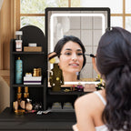 Vanity Set With Mirror and Lamp Home Makeup Dressing Table with Stool