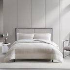 Vera Wang Chenille Waffle Stripe Beige Comforter Set