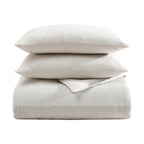 Vera Wang Chenille Waffle Stripe Beige Comforter Set