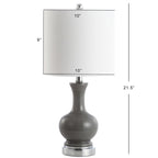 Vermont 22 Glass/Metal LED Table Lamp, White (Set of 2) by JONATHAN Y