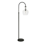 Verona Arc Floor Lamp with Glass Shade