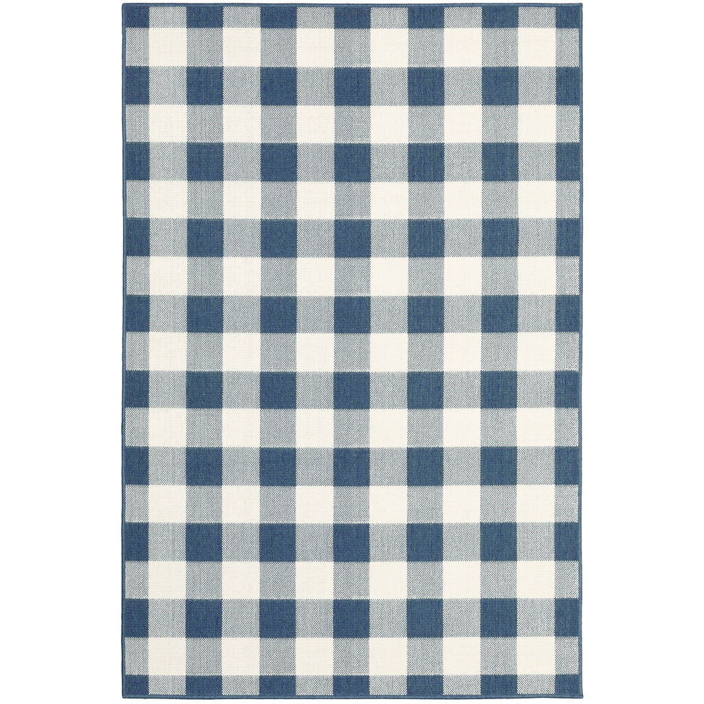 Vista Home Malta Gingham Check Indoor/Outdoor Area Rug