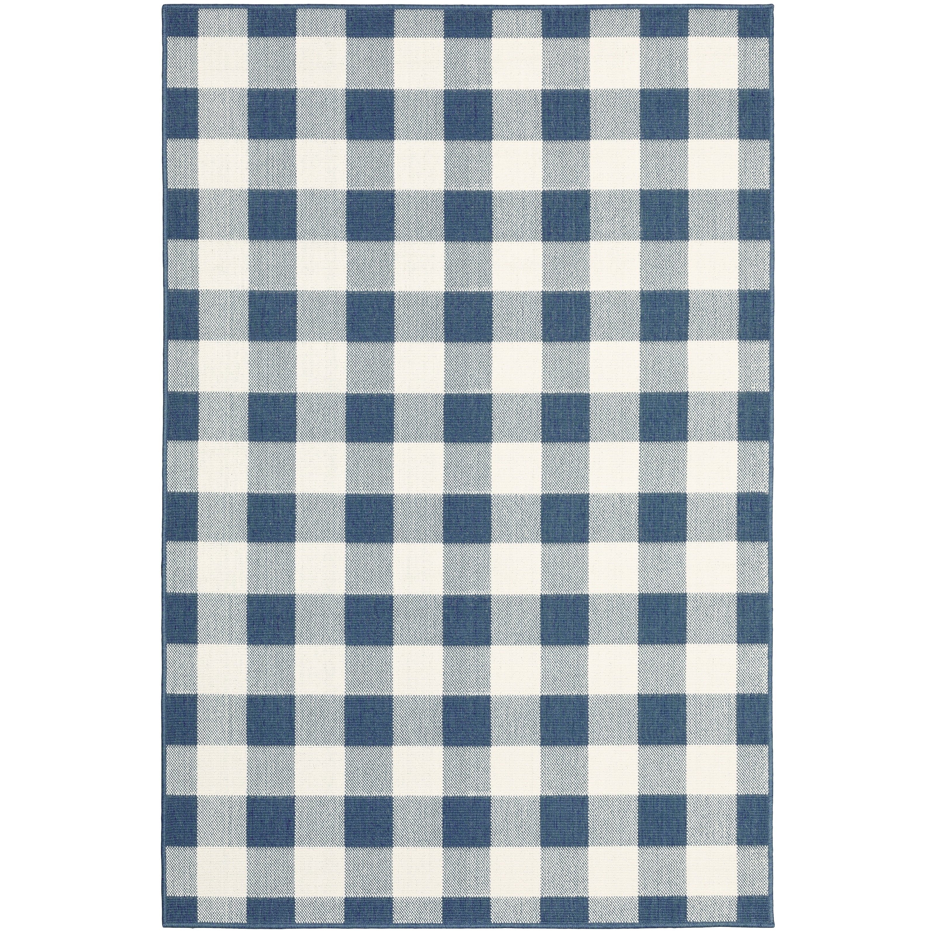 Vista Home Malta Gingham Check Indoor/Outdoor Area Rug