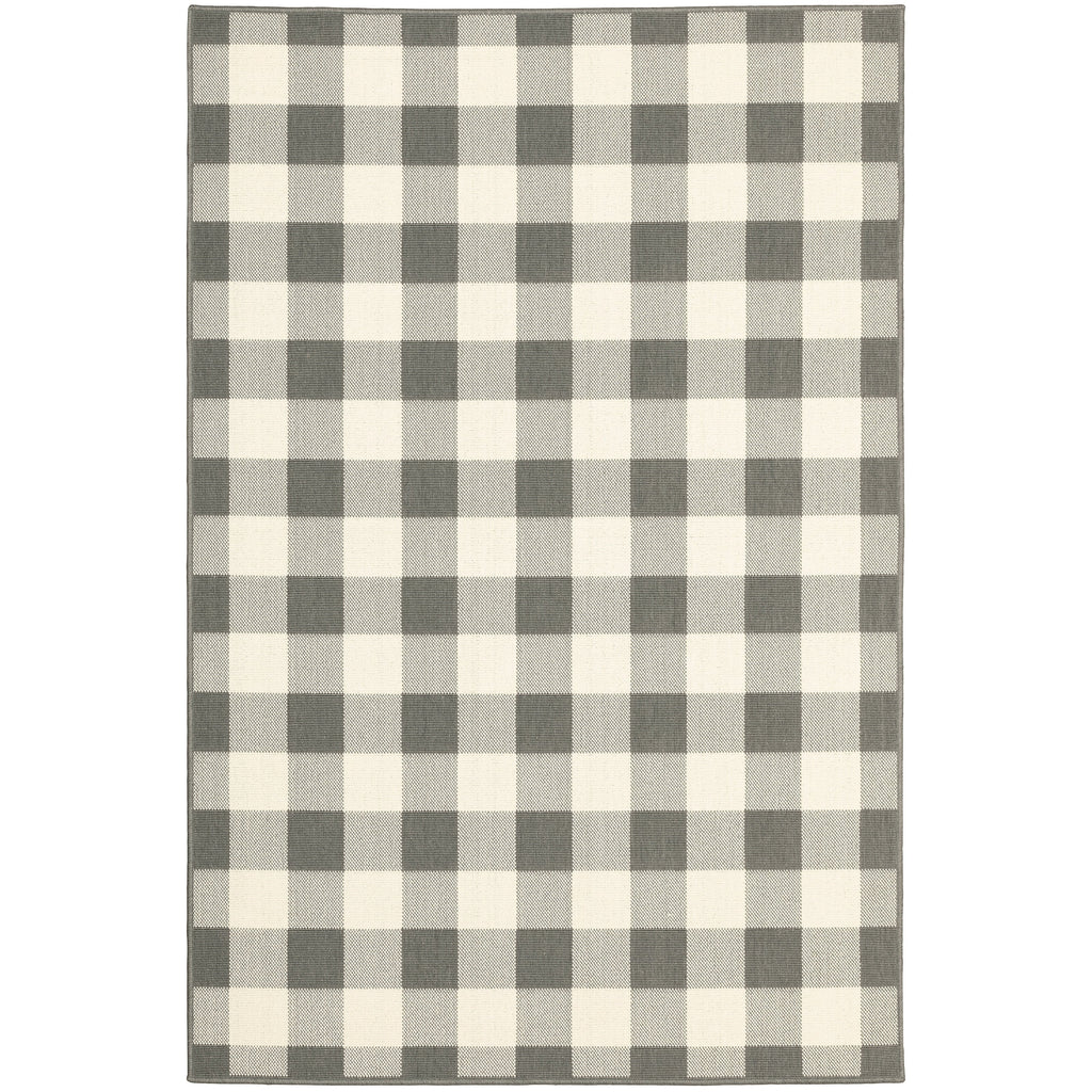 Vista Home Malta Gingham Check Indoor/Outdoor Area Rug