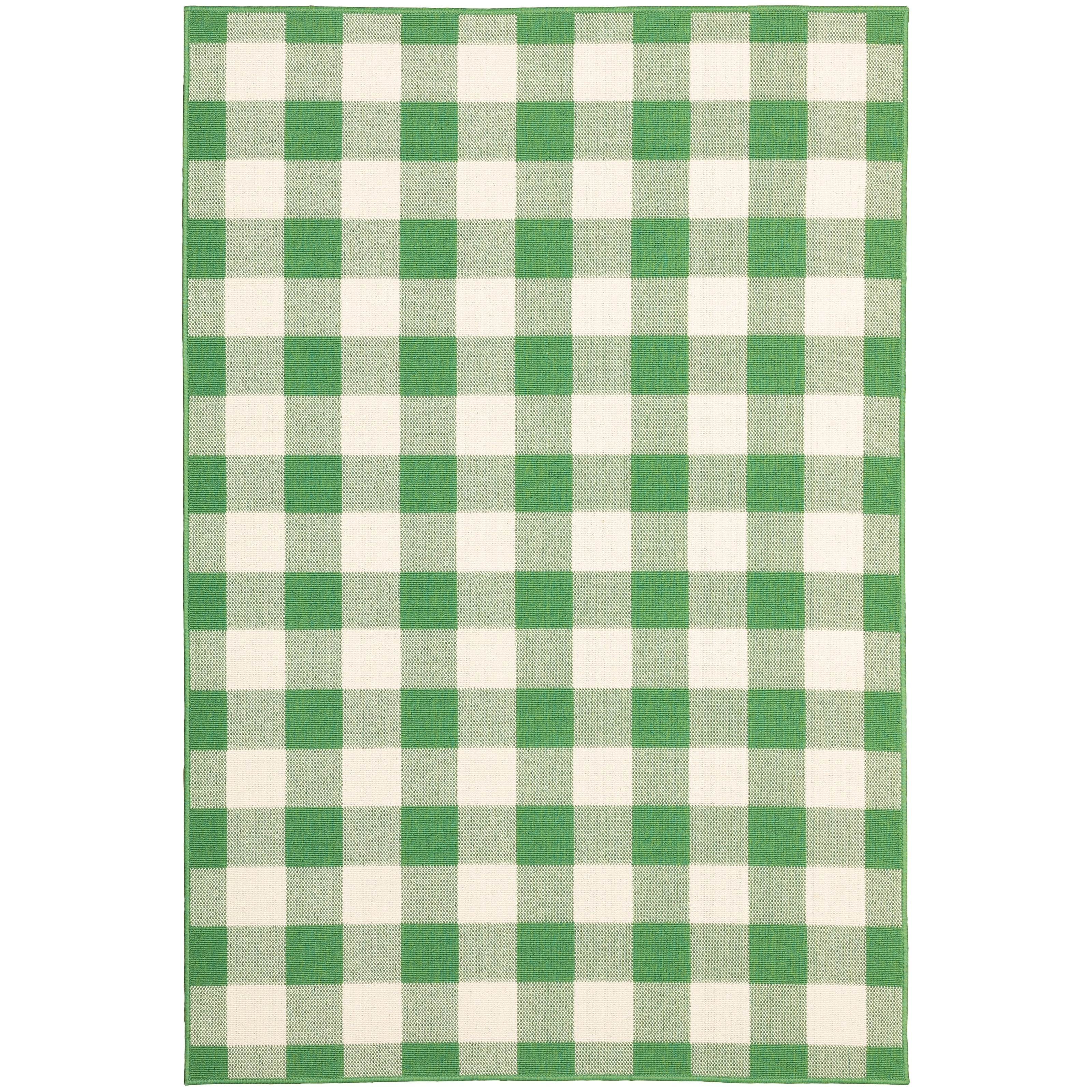 Vista Home Malta Gingham Check Indoor/Outdoor Area Rug