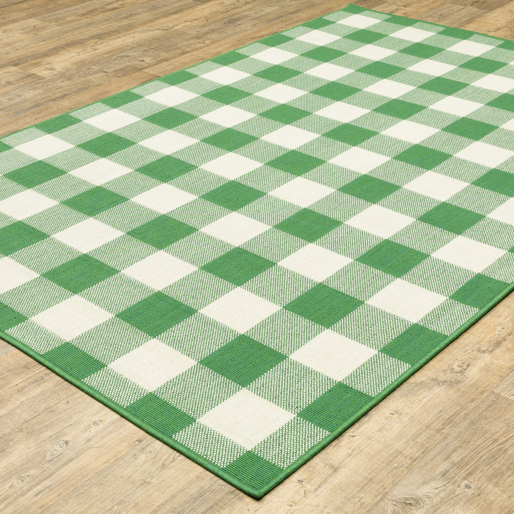 Vista Home Malta Gingham Check Indoor/Outdoor Area Rug