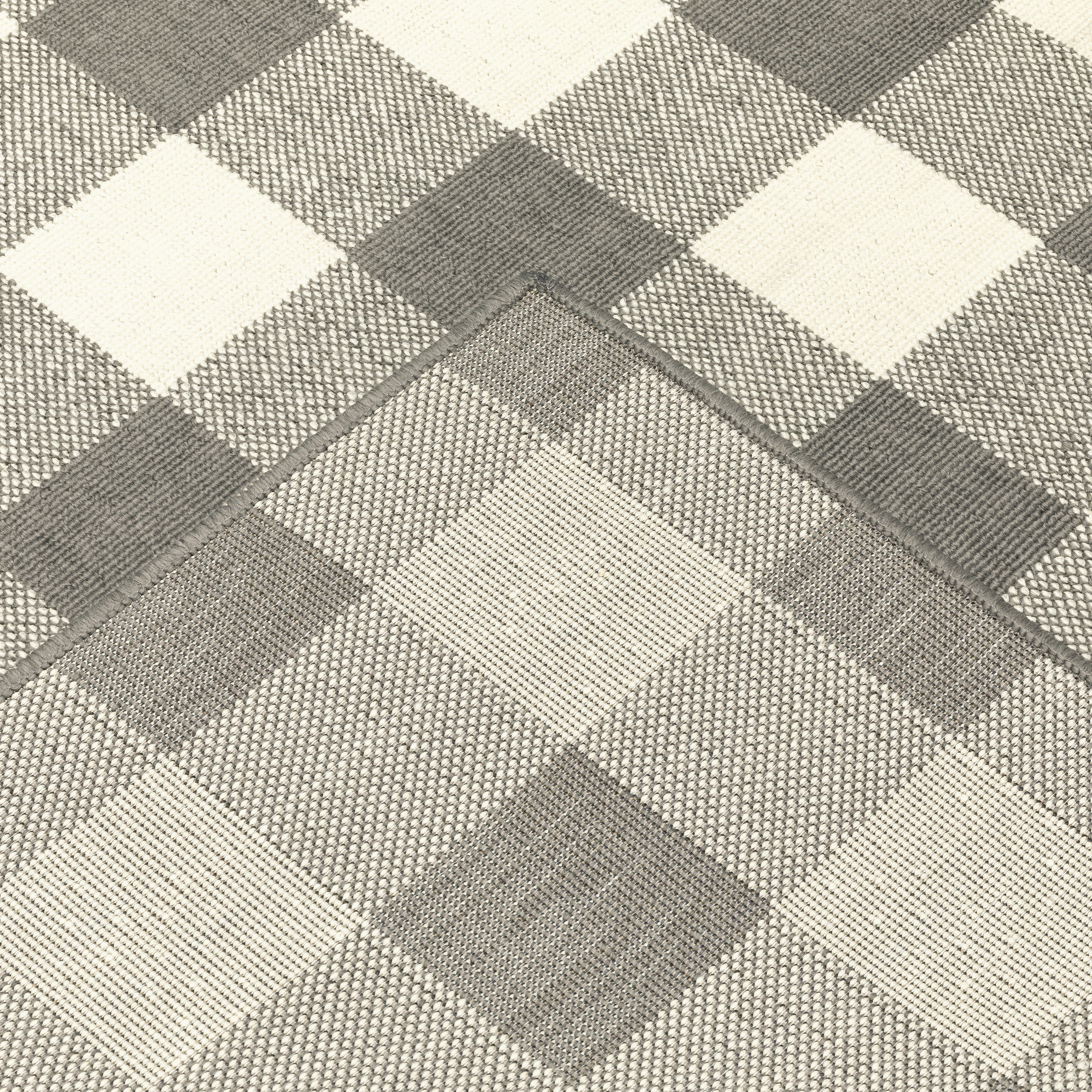 Vista Home Malta Gingham Check Indoor/Outdoor Area Rug