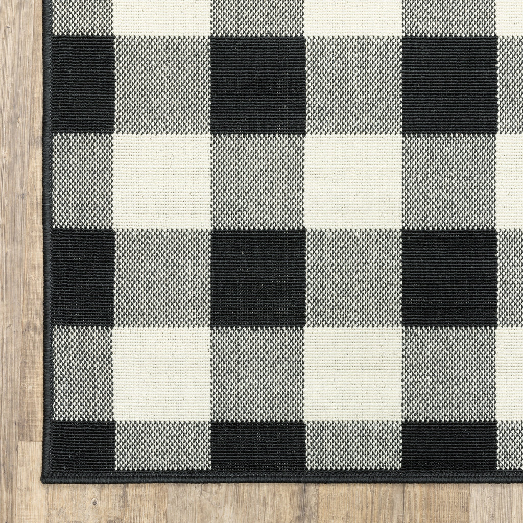 Vista Home Malta Gingham Check Indoor/Outdoor Area Rug